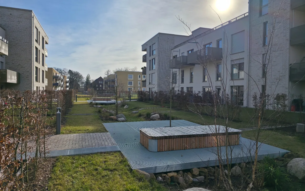 Wohnanlage mit 48 Wohneinheiten in Holzhybrid-Bauweise in Münster